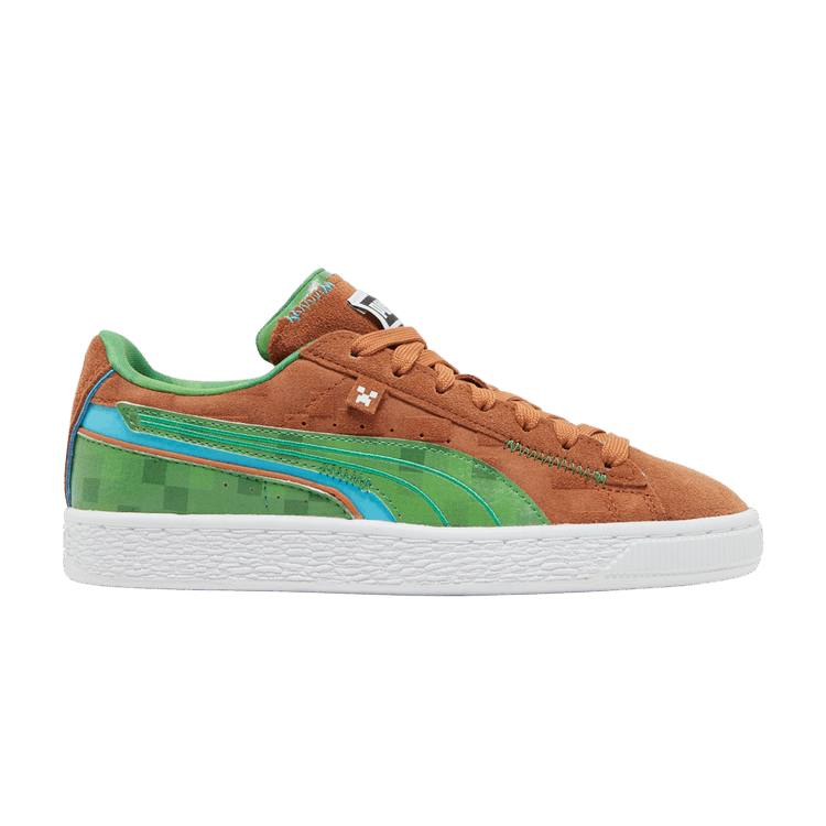 Minecraft x Puma Suede Jr 'Grass Block' — Friar Brown/Fern Green