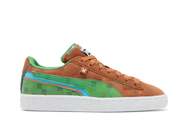 Minecraft x Puma Suede Jr 'Grass Block' — Friar Brown/Fern Green