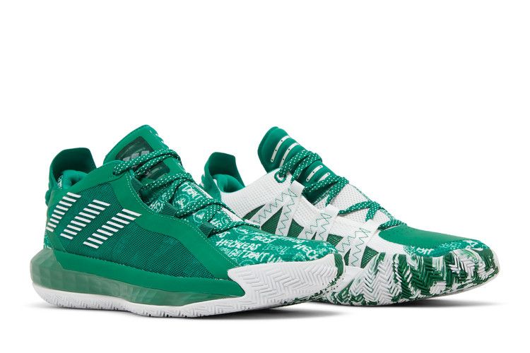 Adidas SM Dame 6 'Hecklers Pack - Dark Green' — Dark Green/Cloud White/Dark Green