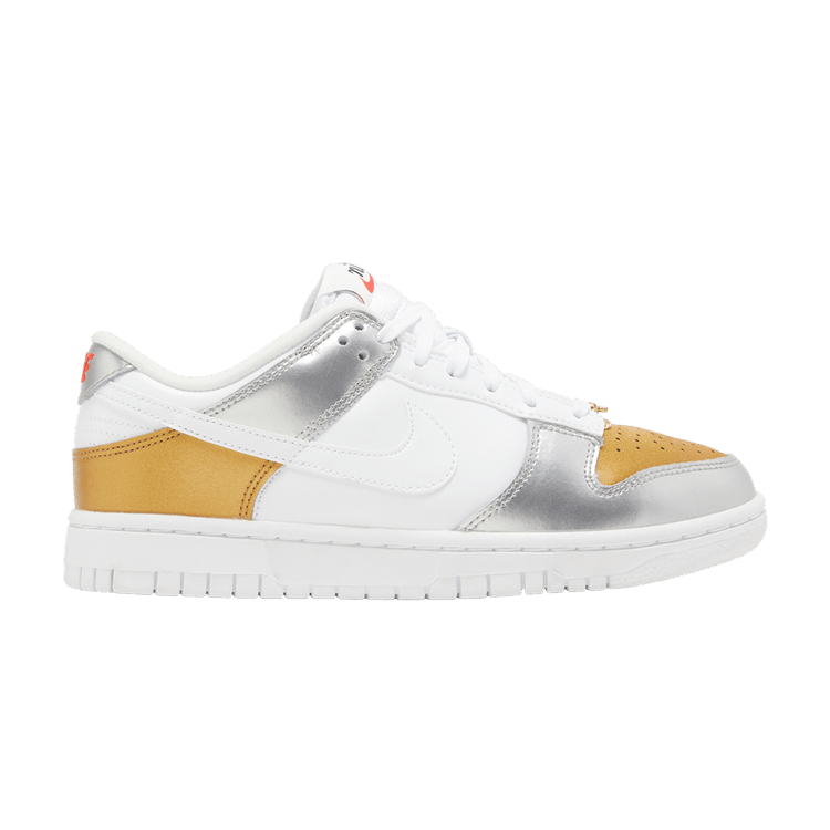 Nike Wmns Dunk Low SE 'Silver Gold Metallic' — White/Metallic Gold/Metallic Silver