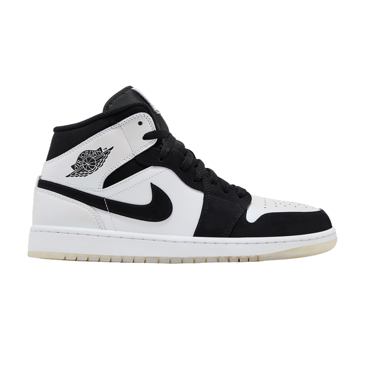 Air Jordan 1 Mid SE 'Diamond' — White/Black/Multi-Color