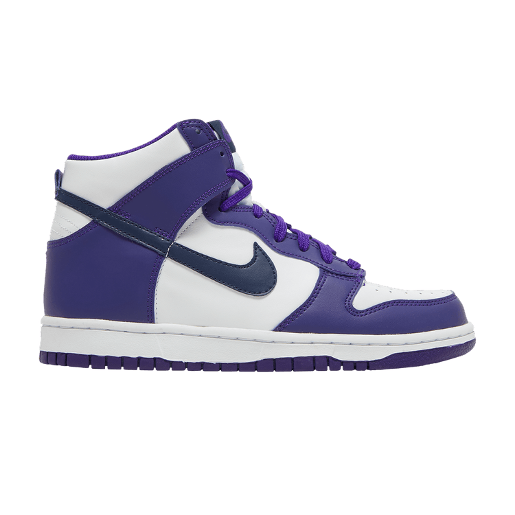 Nike Dunk High GS 'White Midnight Navy' — White/Midnight Navy/Electro Purple