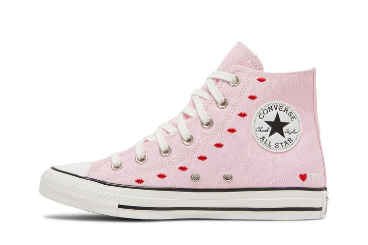 Converse Wmns Chuck Taylor All Star High 'Embroidered Hearts - Cherry Blossom' — Cherry Blossom/White