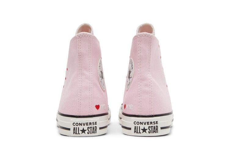 Converse Wmns Chuck Taylor All Star High 'Embroidered Hearts - Cherry Blossom' — Cherry Blossom/White