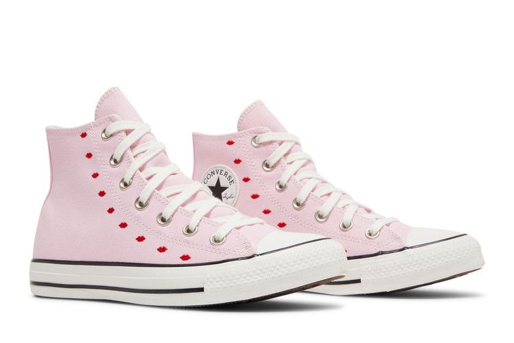 Converse Wmns Chuck Taylor All Star High 'Embroidered Hearts - Cherry Blossom' — Cherry Blossom/White