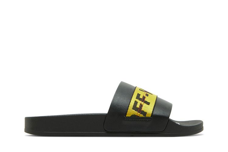 Off-White Industrial Sliders 'Black Yellow' — Black/Yellow