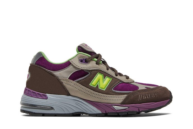 Stray Rats x New Balance Wmns 991 Made in England 'Purple Green' — Grey/Purple/Green