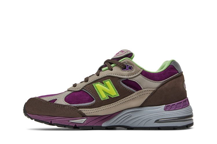 Stray Rats x New Balance Wmns 991 Made in England 'Purple Green' — Grey/Purple/Green