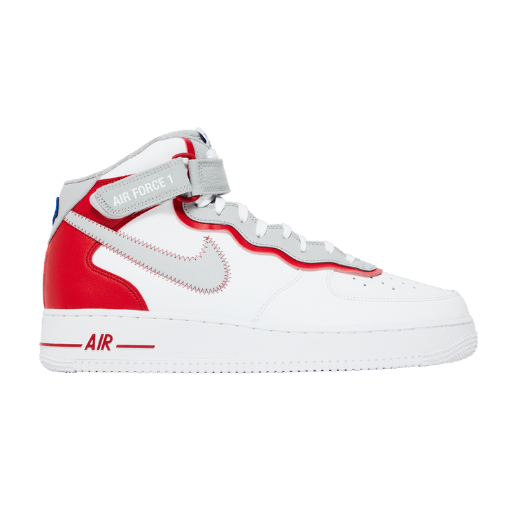 Nike Air Force 1 Mid '07 LV8 'Athletic Club' — White/Gym Red/White/Light Smoke Grey