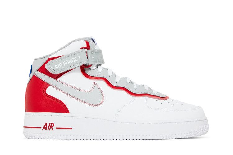 Nike Air Force 1 Mid '07 LV8 'Athletic Club' — White/Gym Red/White/Light Smoke Grey (2)