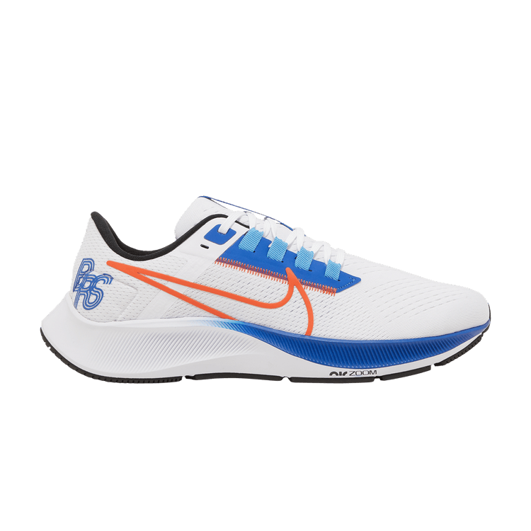 Nike Air Zoom Pegasus 38 'White Game Royal' — White/Game Royal/University Blue/Rush Orange