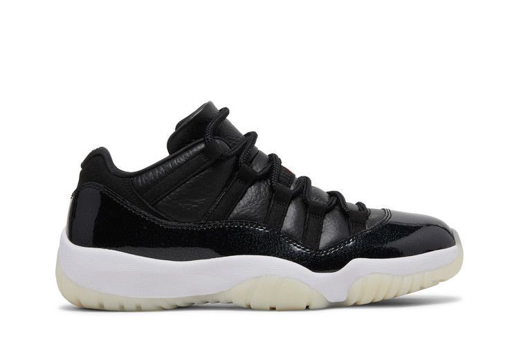 Air Jordan 11 Retro Low '72-10' — Black/Gym Red/White/Sail