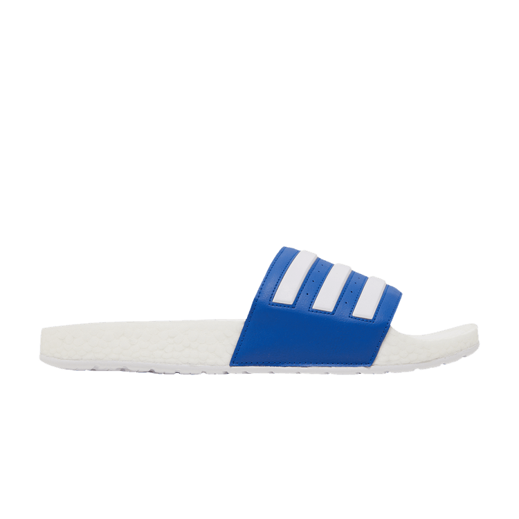 Adidas Adilette Boost Slide 'White Royal Blue' — Royal Blue/Cloud White/Cloud White