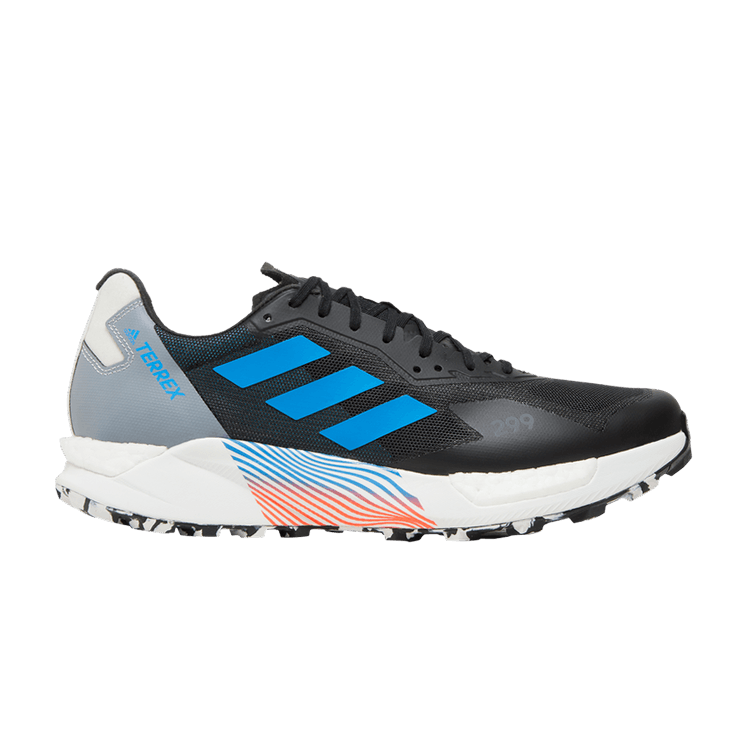 Adidas Terrex Agravic Ultra Trail 'Black Blue Rush' — Core Black/Blue Rush/Crystal White