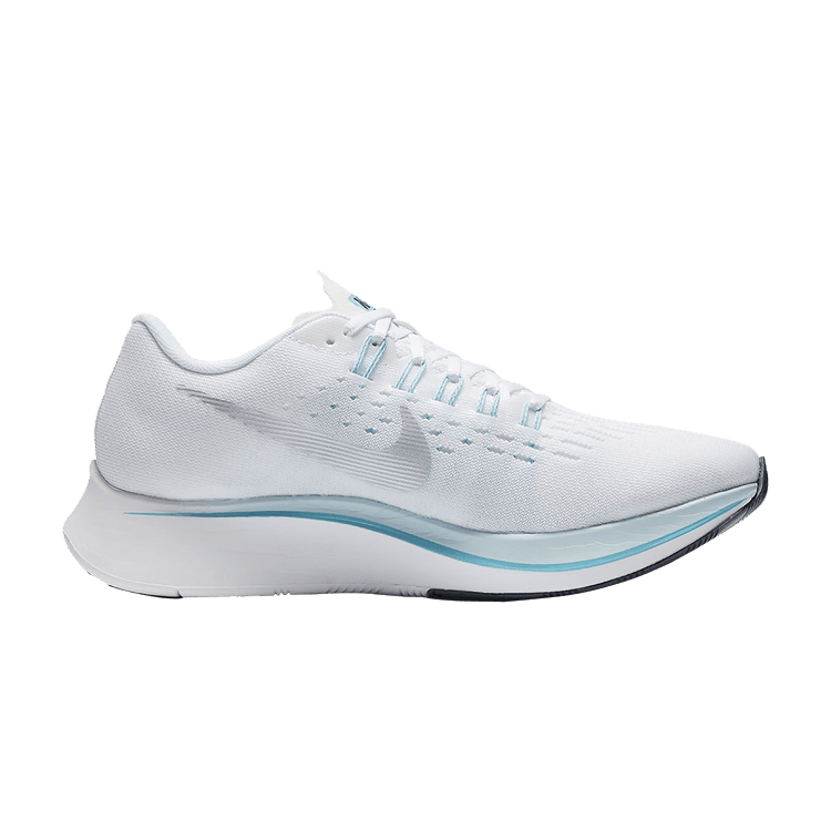 Nike Wmns Zoom Fly — White/Glacier Blue-Polarized Blue-Metallic Silver