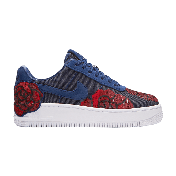 Nike Wmns Air Force 1 'Floral Sequin' — Binary Blue/Binary Blue