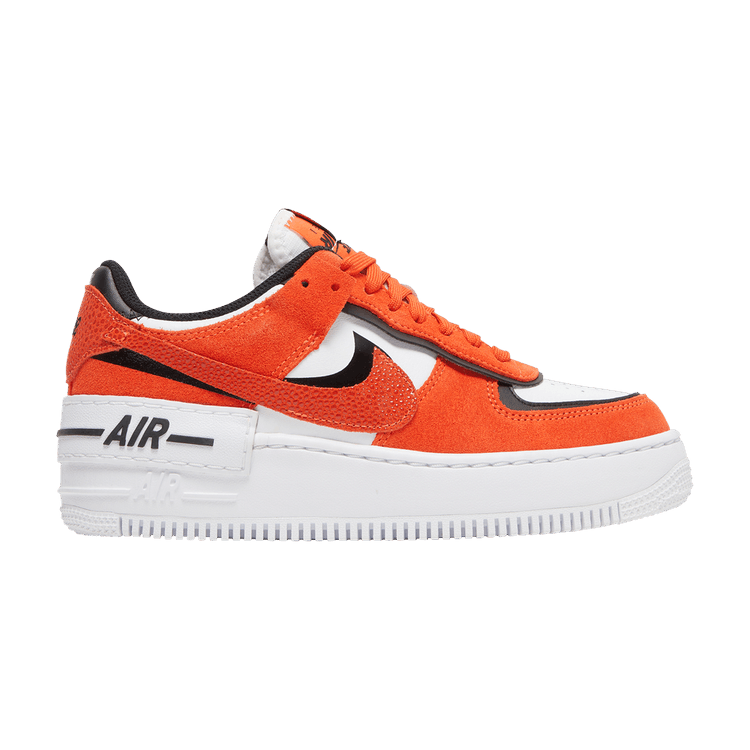 Nike Wmns Air Force 1 Shadow 'Cracked Leather - Rush Orange' — Rush Orange/Guava Ice/White/Black