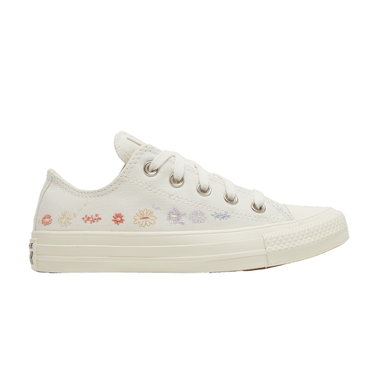 Converse Wmns Chuck Taylor All Star Low 'Embroidered Floral - Egret' — Egret/Multi/Black