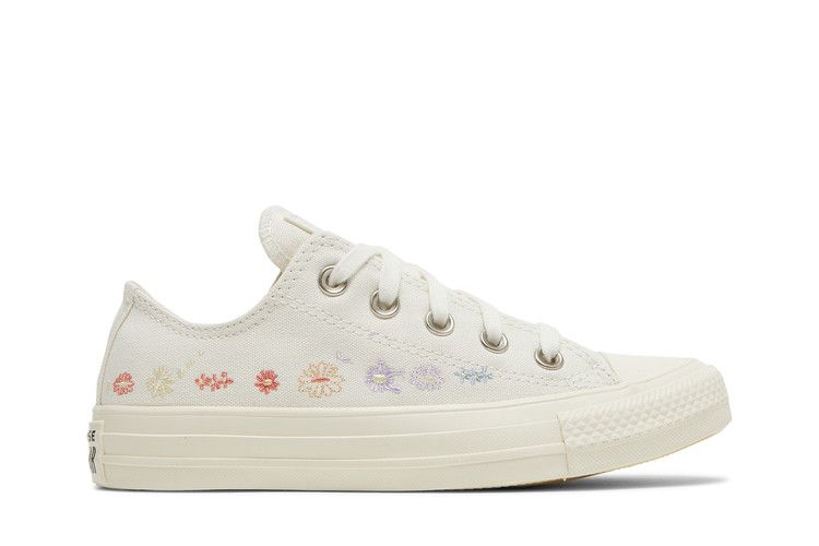 Converse Wmns Chuck Taylor All Star Low 'Embroidered Floral - Egret' — Egret/Multi/Black