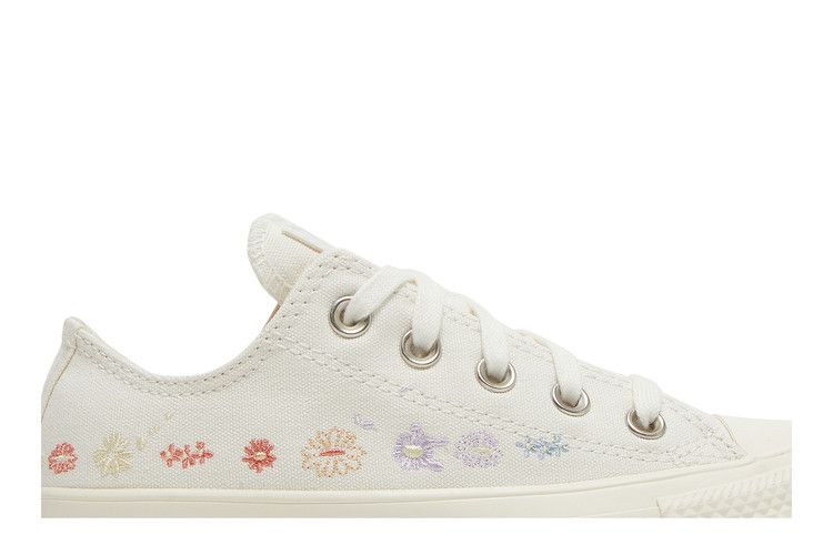 Converse Wmns Chuck Taylor All Star Low 'Embroidered Floral - Egret' — Egret/Multi/Black