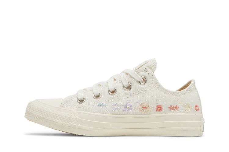 Converse Wmns Chuck Taylor All Star Low 'Embroidered Floral - Egret' — Egret/Multi/Black