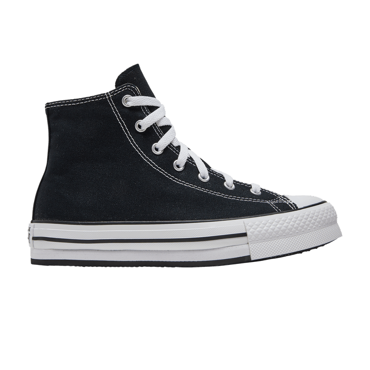 Converse Chuck Taylor All Star Lift Platform Canvas High GS 'Black' — Black/White/Black