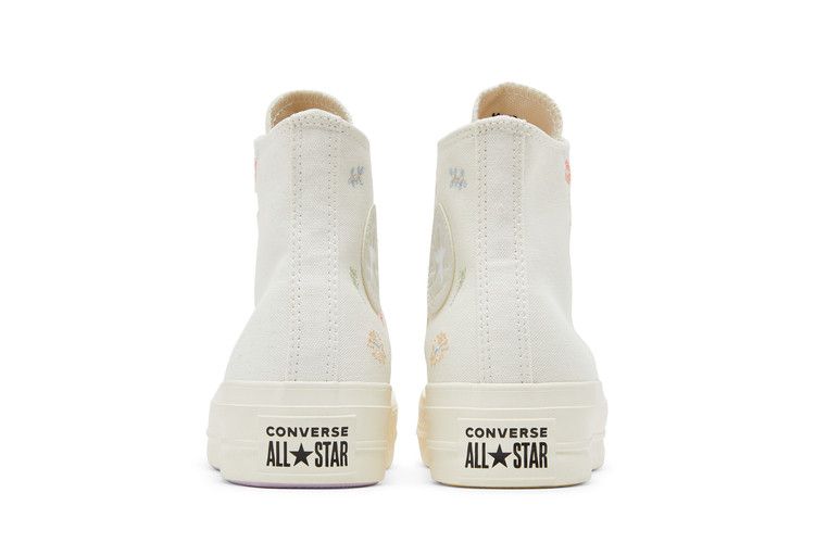 Converse Wmns Chuck Taylor All Star Lift Platform 'Embroidered Floral - Egret' — Egret/Multi/Egret