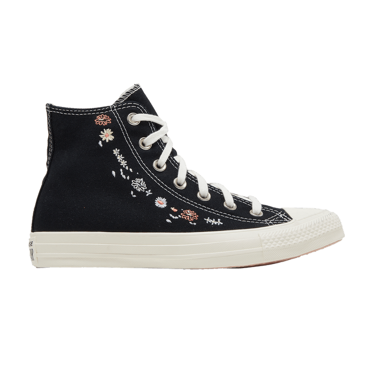 Converse Wmns Chuck Taylor All Star High 'Embroidered Floral - Black' — Black/Multi-Color/Egret