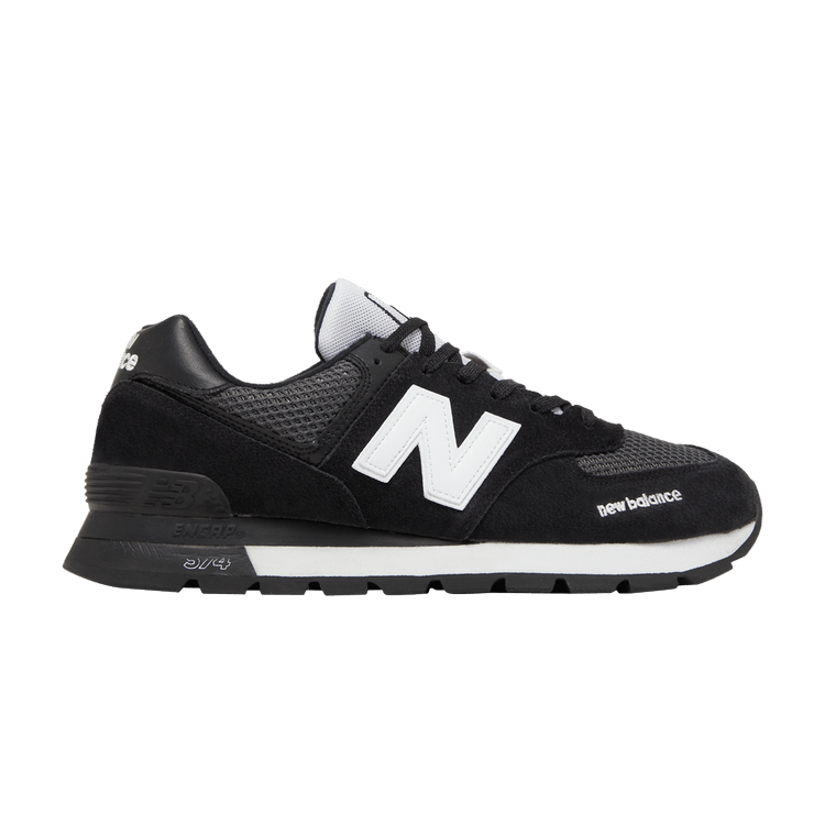 New Balance 574 Rugged 'Black White' — Infinity Blue/White