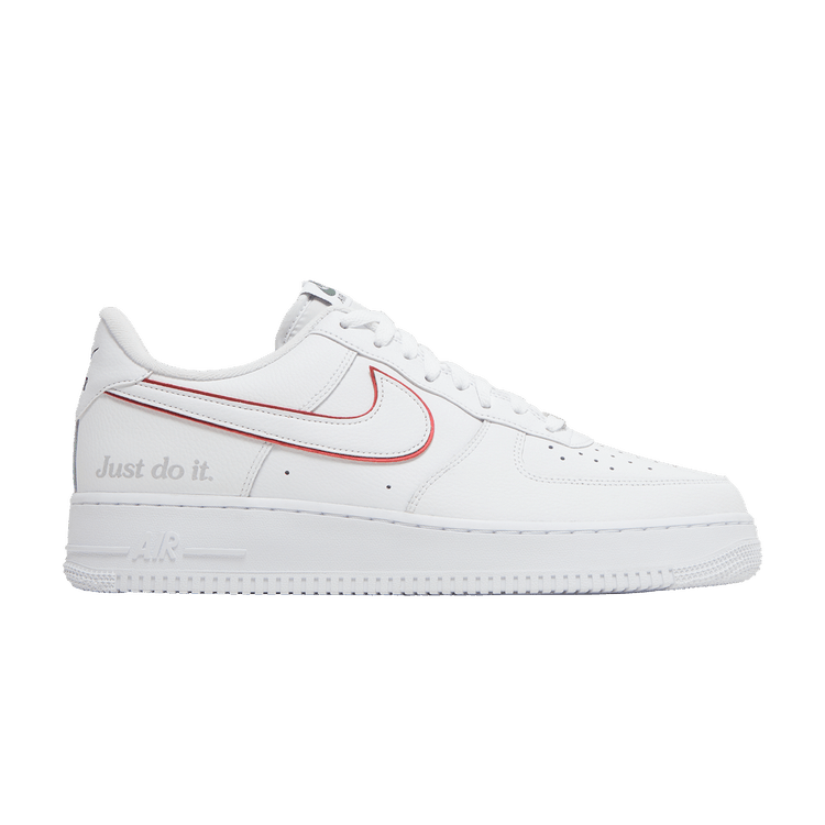 Nike Air Force 1 'Just Do It' — White/Noble Green/Metallic Silver/University Red