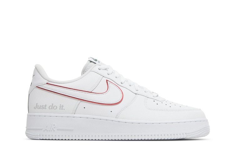 Nike Air Force 1 'Just Do It' — White/Noble Green/Metallic Silver/University Red (2)