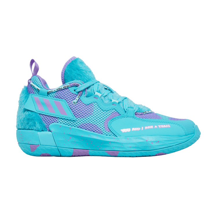 Monsters Inc. x adidas Dame 7 EXTPLY 'Sulley' — Pulse Aqua/Pulse Aqua/Sonic Fuchsia