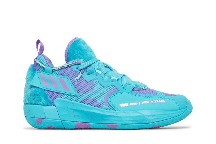 Monsters Inc. x adidas Dame 7 EXTPLY 'Sulley' — Pulse Aqua/Pulse Aqua/Sonic Fuchsia