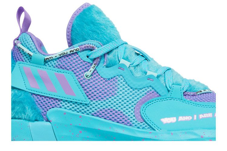 Monsters Inc. x adidas Dame 7 EXTPLY 'Sulley' — Pulse Aqua/Pulse Aqua/Sonic Fuchsia