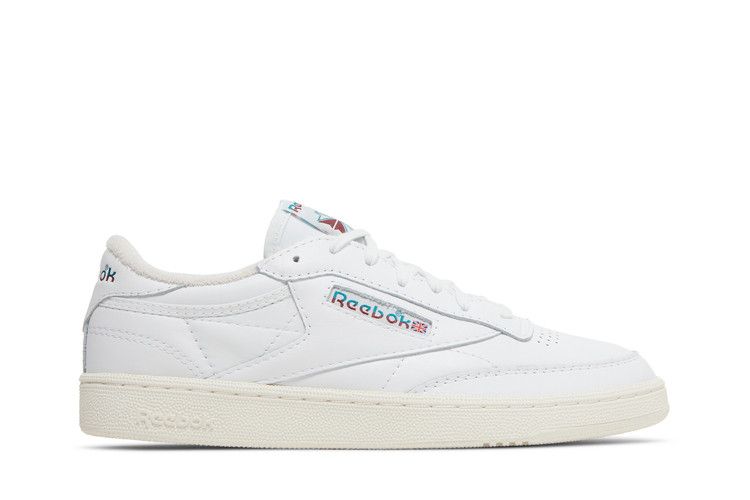 Reebok Club C 85 Vintage 'Split Logo - Teal Burgundy' — Footwear White/Seaport Teal/Classic Burgundy
