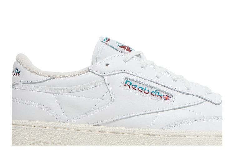 Reebok Club C 85 Vintage 'Split Logo - Teal Burgundy' — Footwear White/Seaport Teal/Classic Burgundy