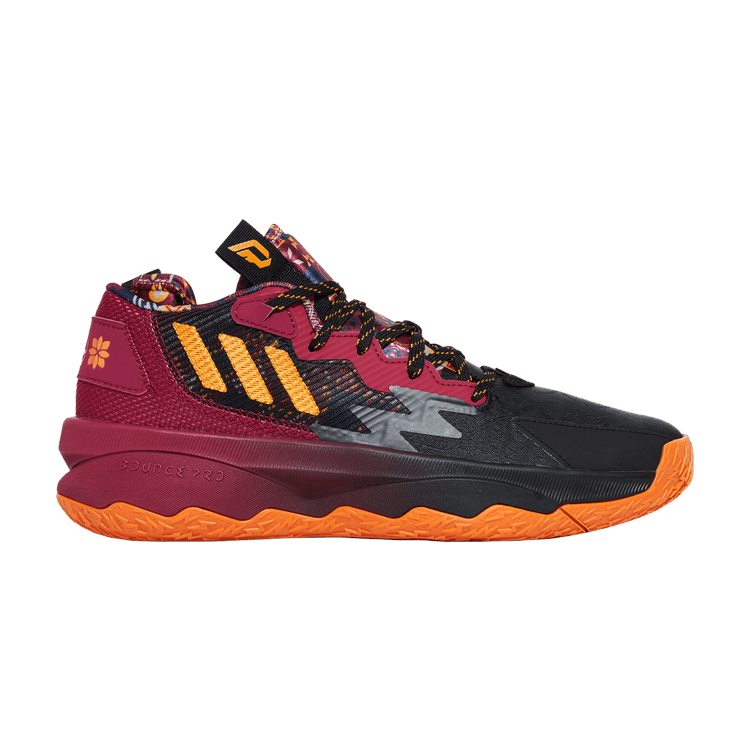 adidas Dame 8 'Chinese New Year' — Core Black/Bright Orange/Legacy Burgundy