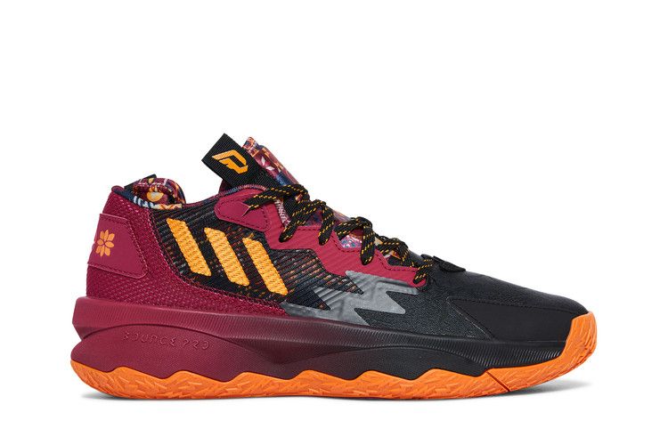 adidas Dame 8 'Chinese New Year' — Core Black/Bright Orange/Legacy Burgundy