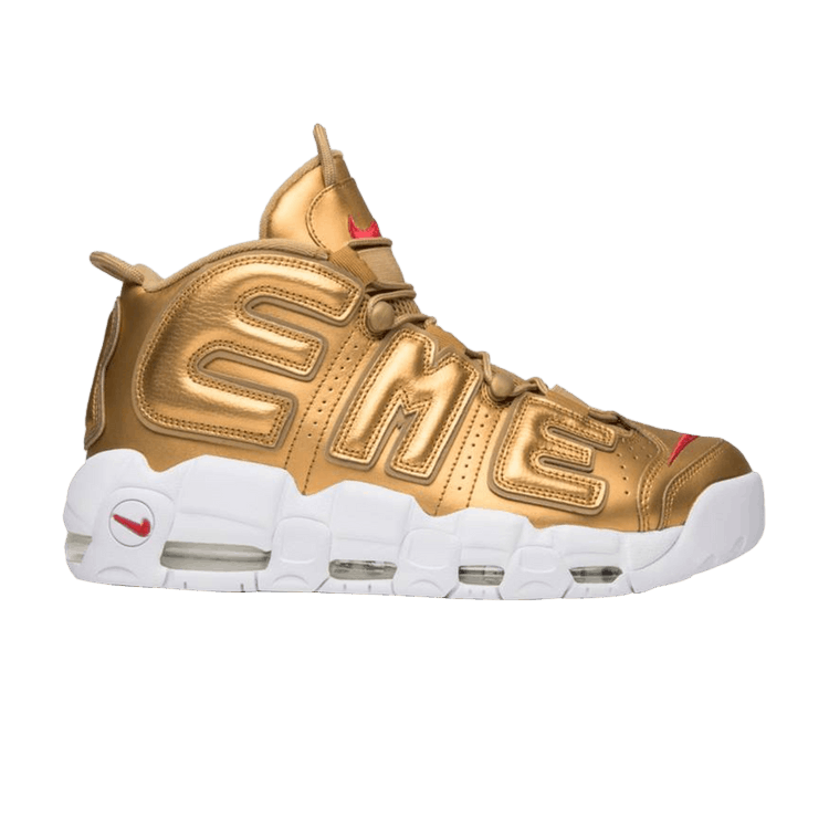 Supreme x Nike Air More Uptempo 'Metallic Gold' Sample — Metallic Gold/White