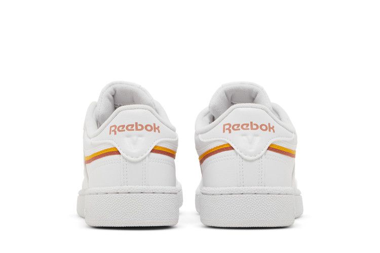 Reebok Club C 85 Vegan 'White Collegiate Gold' — Footwear White/Collegiate Gold/Baked Earth