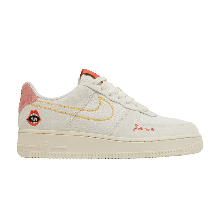 Nike Wmns Air Force 1 '07 'Peace' — White/Sail/Bleached Coral/Solar Flare