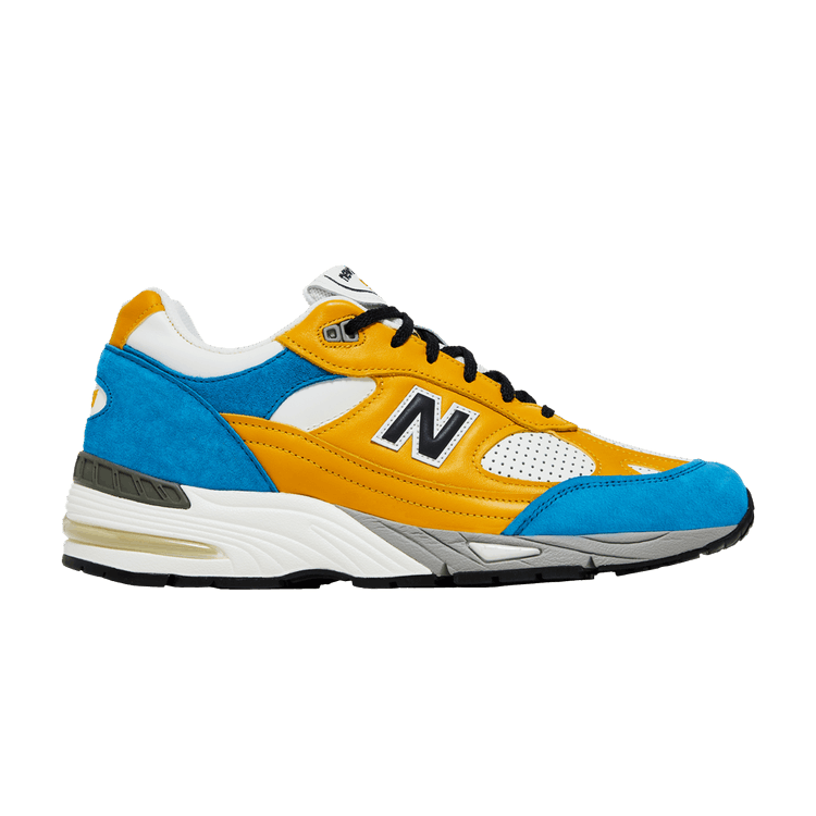 Sneakersnstuff x New Balance 991 Made in England 'Blue Yellow' — Yellow/Blue/White/Grey