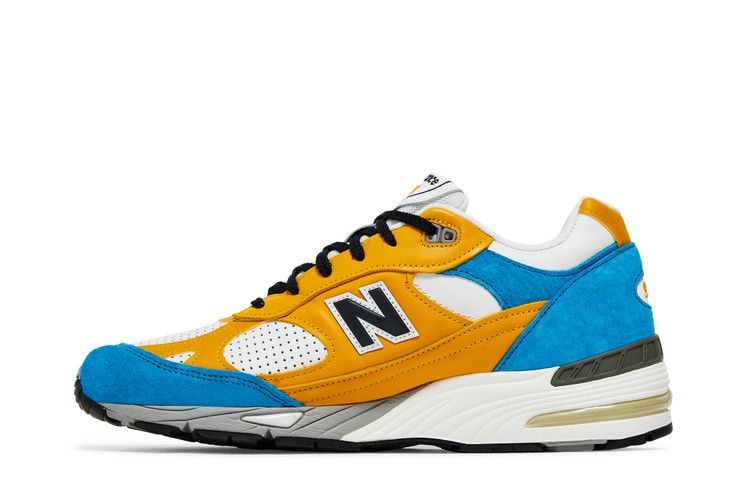 Sneakersnstuff x New Balance 991 Made in England 'Blue Yellow' — Yellow/Blue/White/Grey