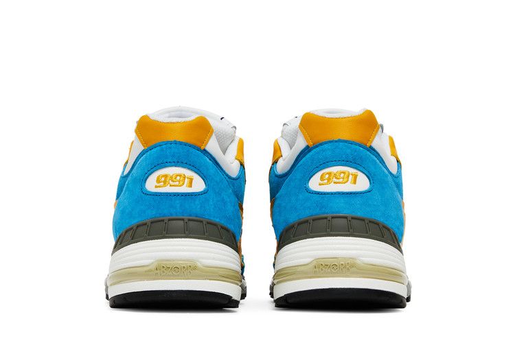 Sneakersnstuff x New Balance 991 Made in England 'Blue Yellow' — Yellow/Blue/White/Grey