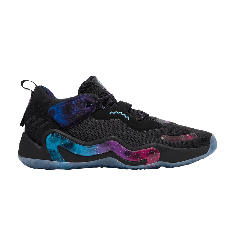 adidas D.O.N. Issue #3 'Stars of Utah' — Core Black/Bright Cyan/Active Purple