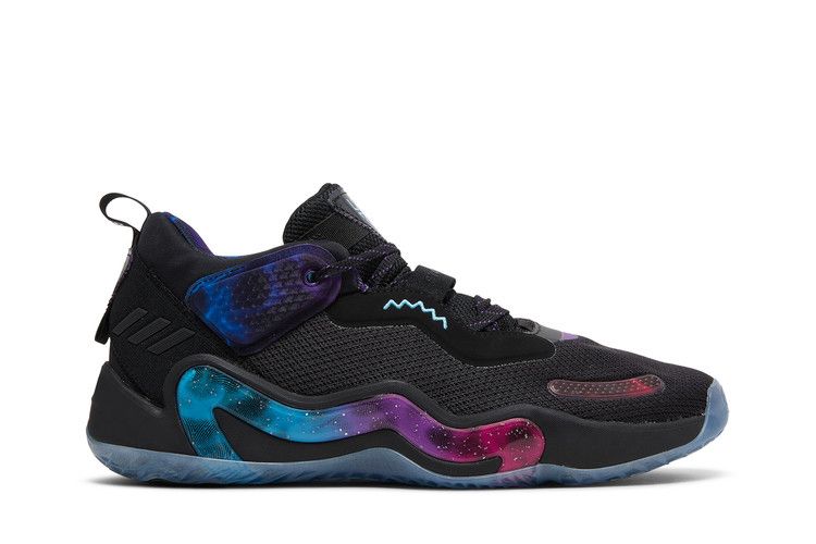 adidas D.O.N. Issue #3 'Stars of Utah' — Core Black/Bright Cyan/Active Purple