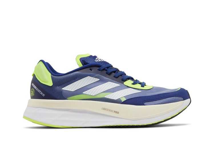 Adidas Adizero Boston 10 'Victory Blue Solar Yellow' — Victory Blue/Cloud White/Solar Yellow