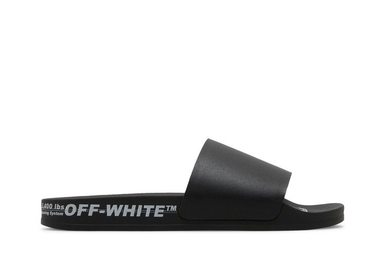 Off-White Industrial Belt Sliders 'Black' — Black