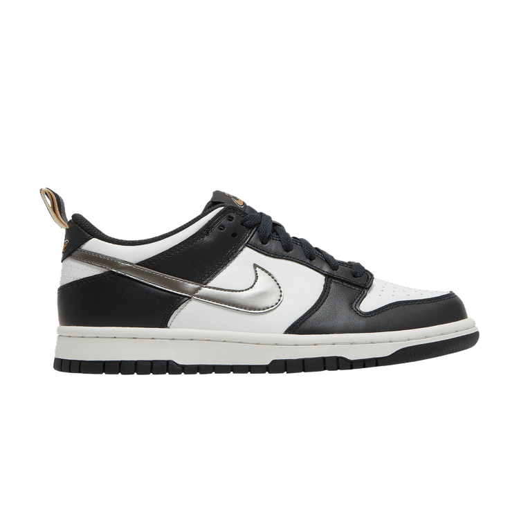 Nike Dunk Low GS 'Off Noir Metallic Pewter' — Off Noir/Summit White/Metallic Gold Star/Metallic Pewter