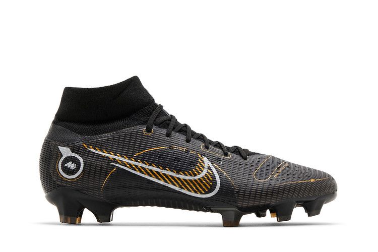 Nike Mercurial Superfly 8 Pro FG 'Black Metallic Gold' — Black/Metallic Silver/Cave Stone/Metallic Gold (2)